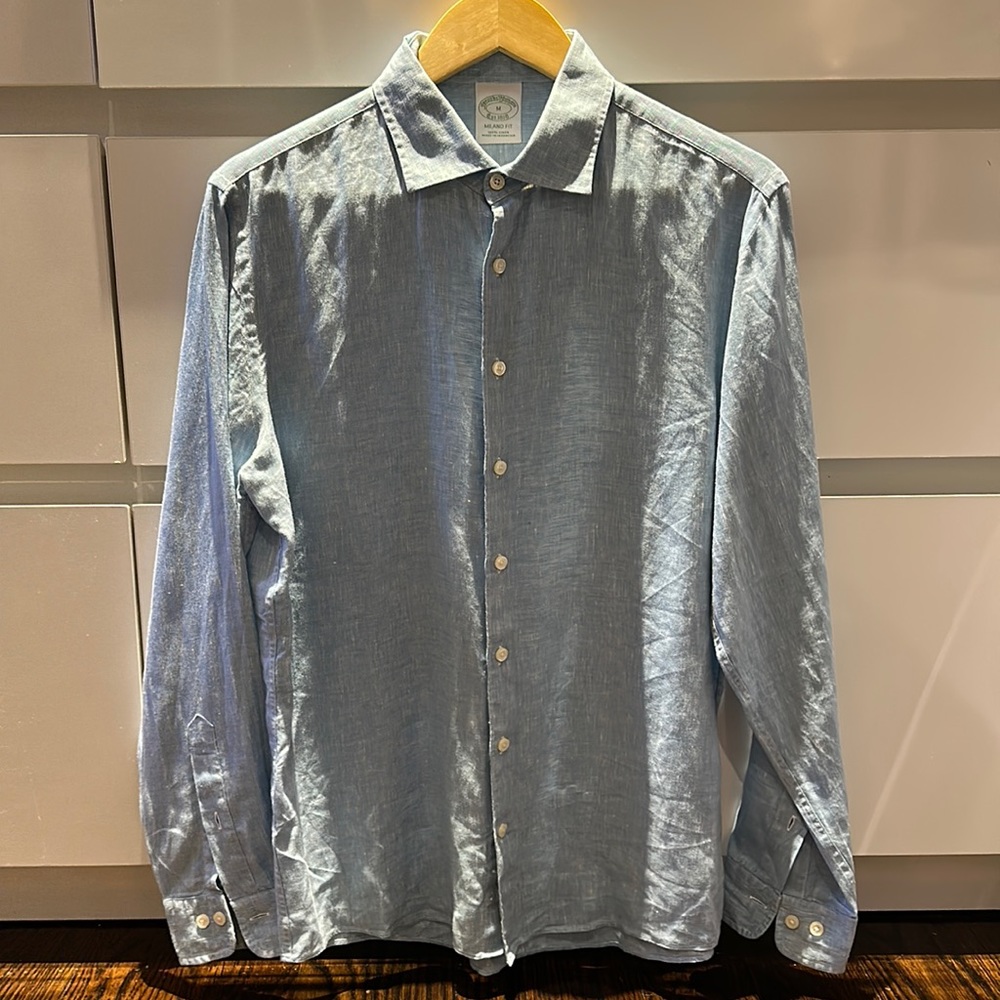 Brooks Brothers, Men’s linen button down shirt, size M